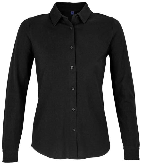 NEOBLU Ladies Basile Organic Cotton Long Sleeve Piqu&#233; Shirt